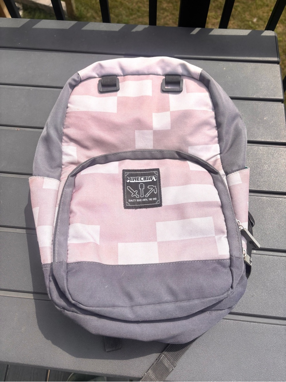 Gray Minecraft Backpack